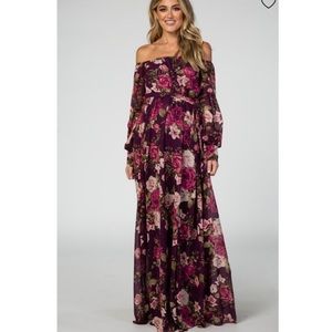 NWOT PinkBlush Maternity Floral Maxi